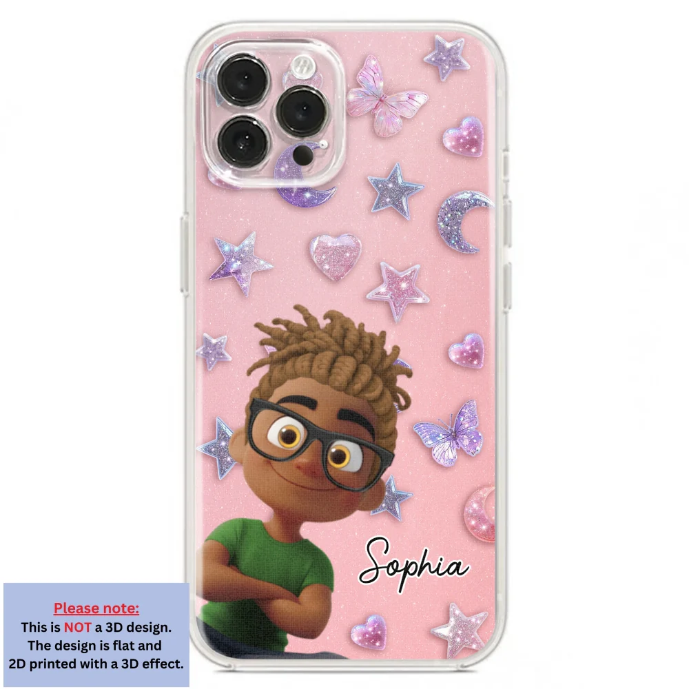 Grandma Glitter Galaxy Vibes - Personalized Custom 3D Effect Phone Case - Image 19