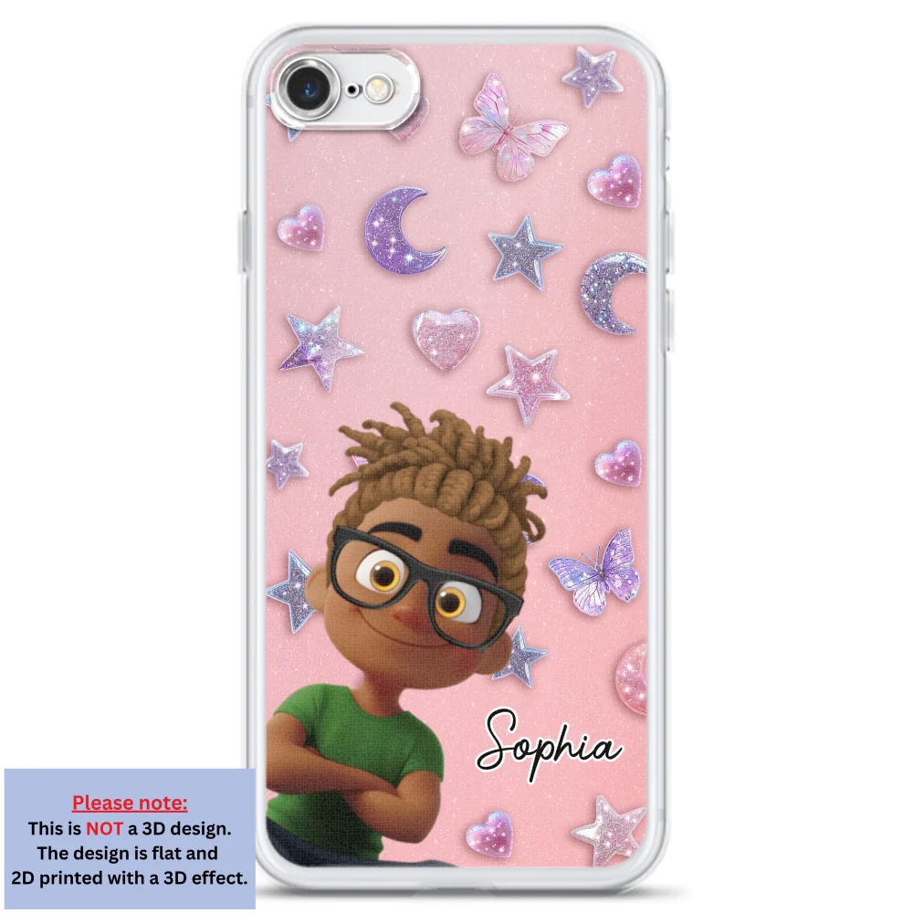 Grandma Glitter Galaxy Vibes - Personalized Custom 3D Effect Phone Case - Image 6