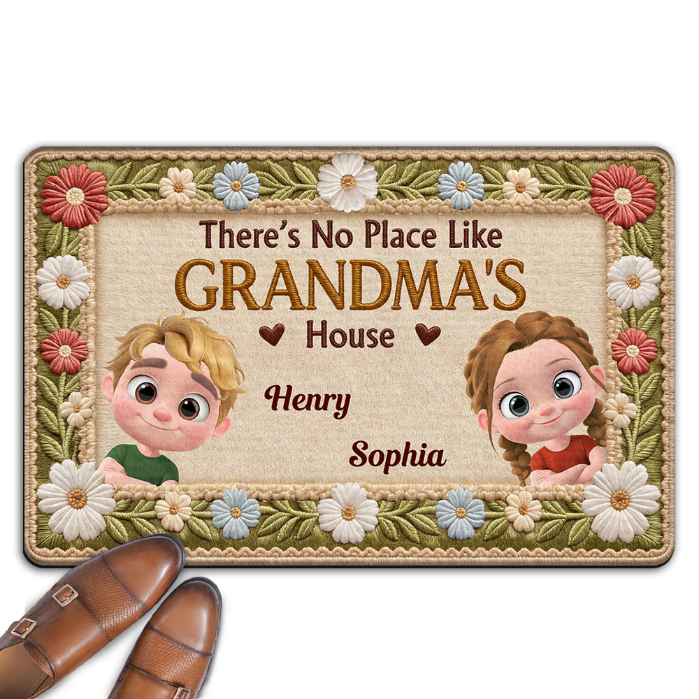 Grandma Happy Home - Personalized Custom Doormat