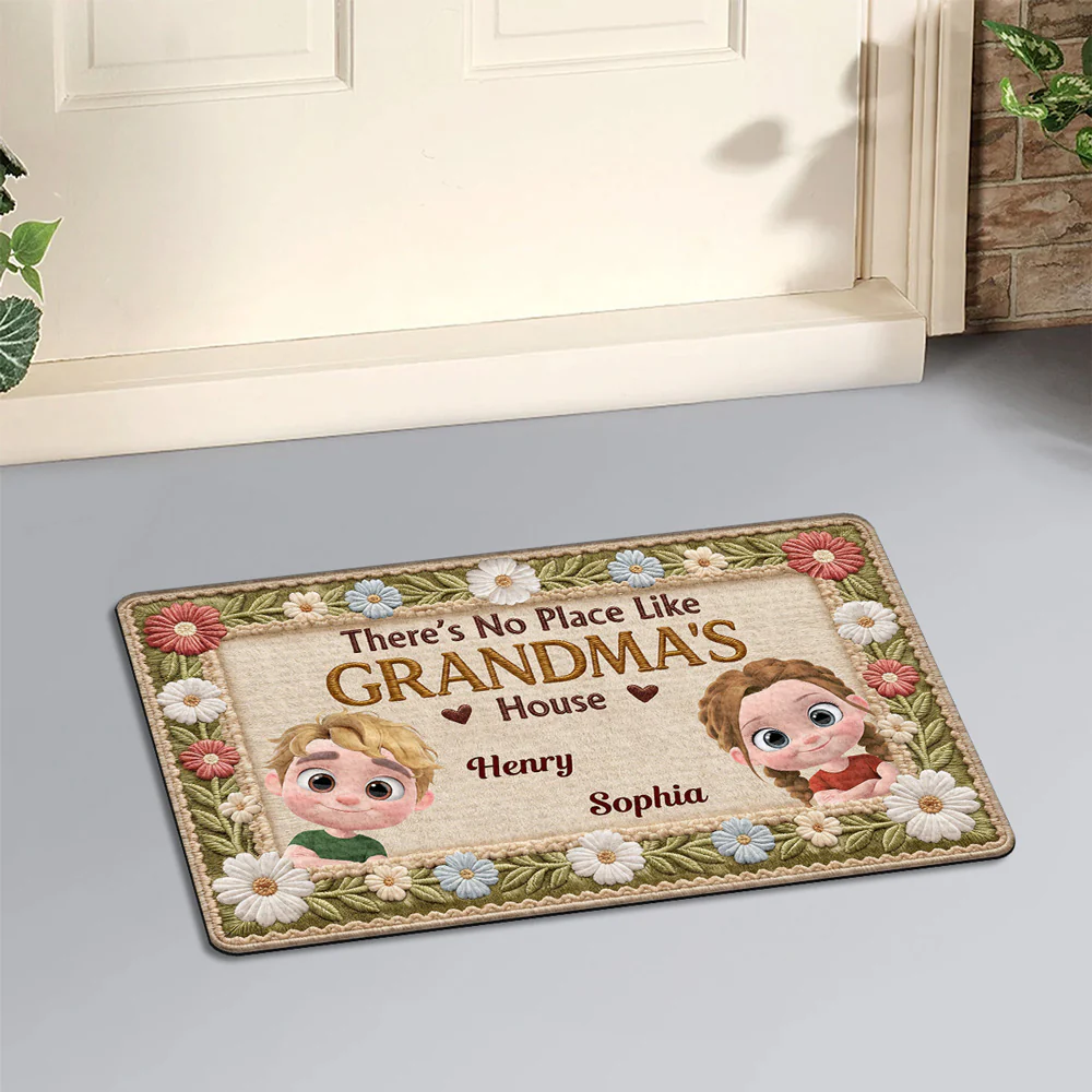 Grandma Happy Home - Personalized Custom Doormat - Image 2