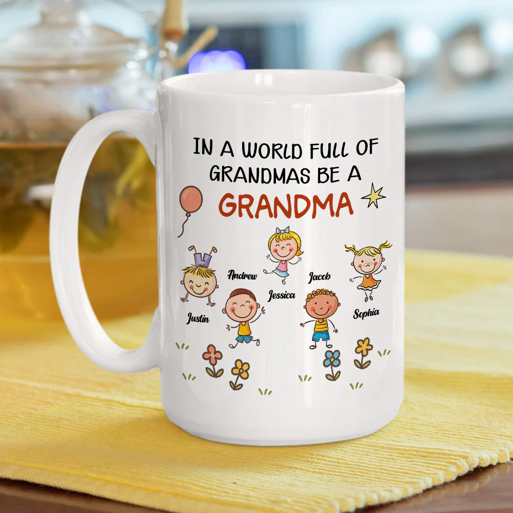 Grandma Inspiration - Personalized Custom Coffee Mug - Image 3