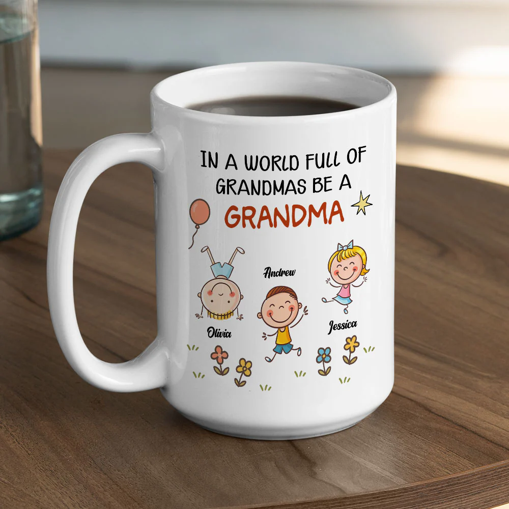 Grandma Inspiration - Personalized Custom Coffee Mug - Image 5