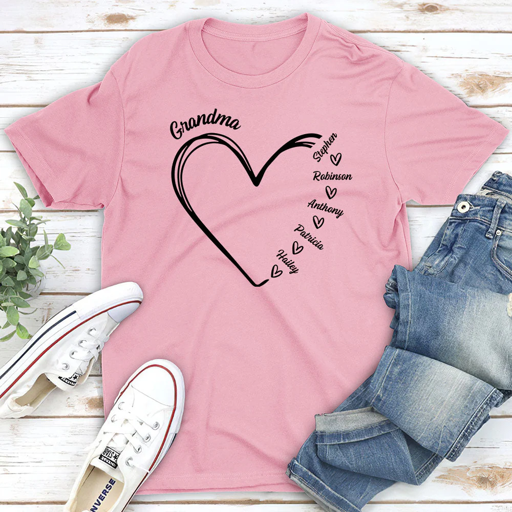 Grandma Is The Best - Personalized Custom Unisex T-shirt - Image 3