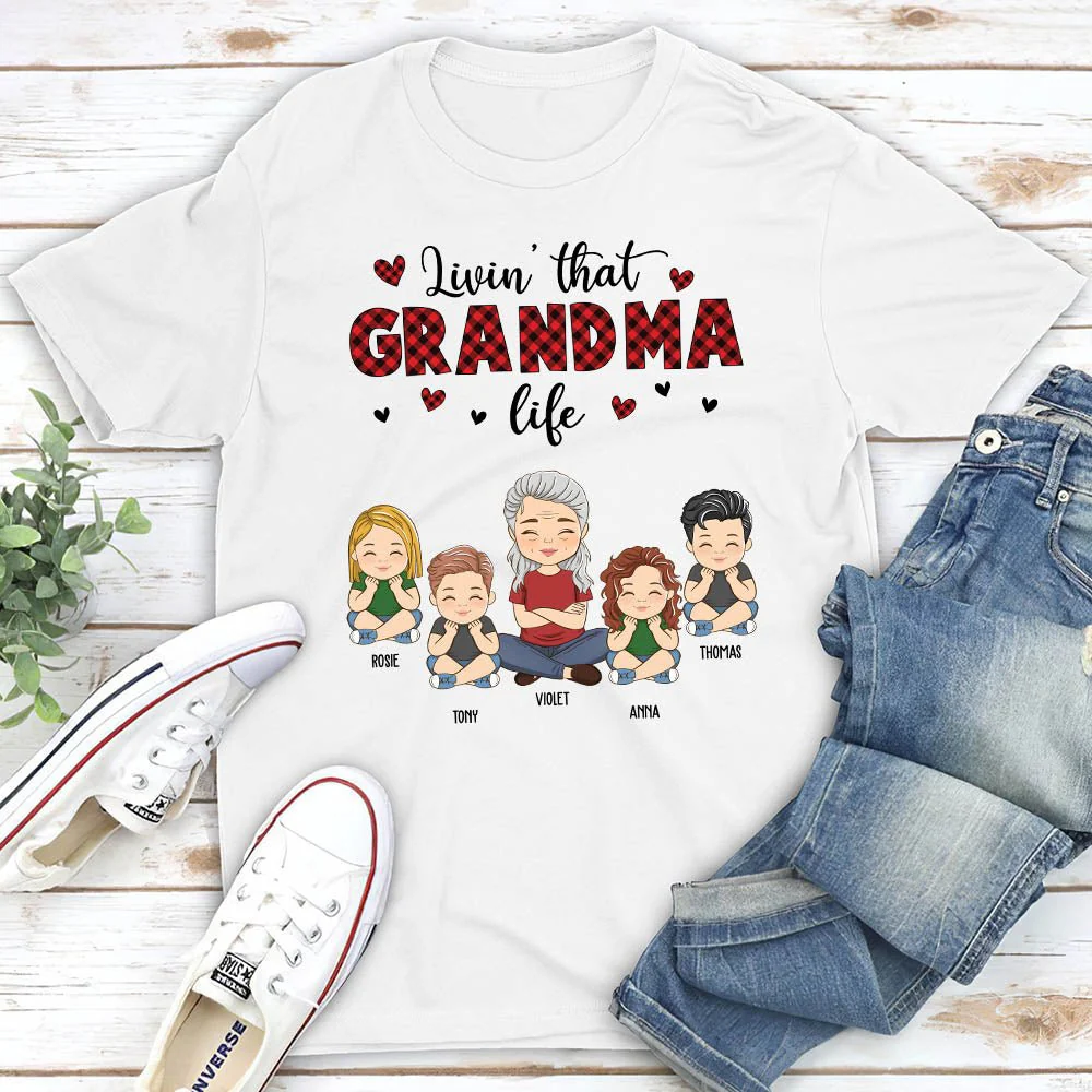 Grandma Life - Personalized Custom Unisex T-shirt - Image 4