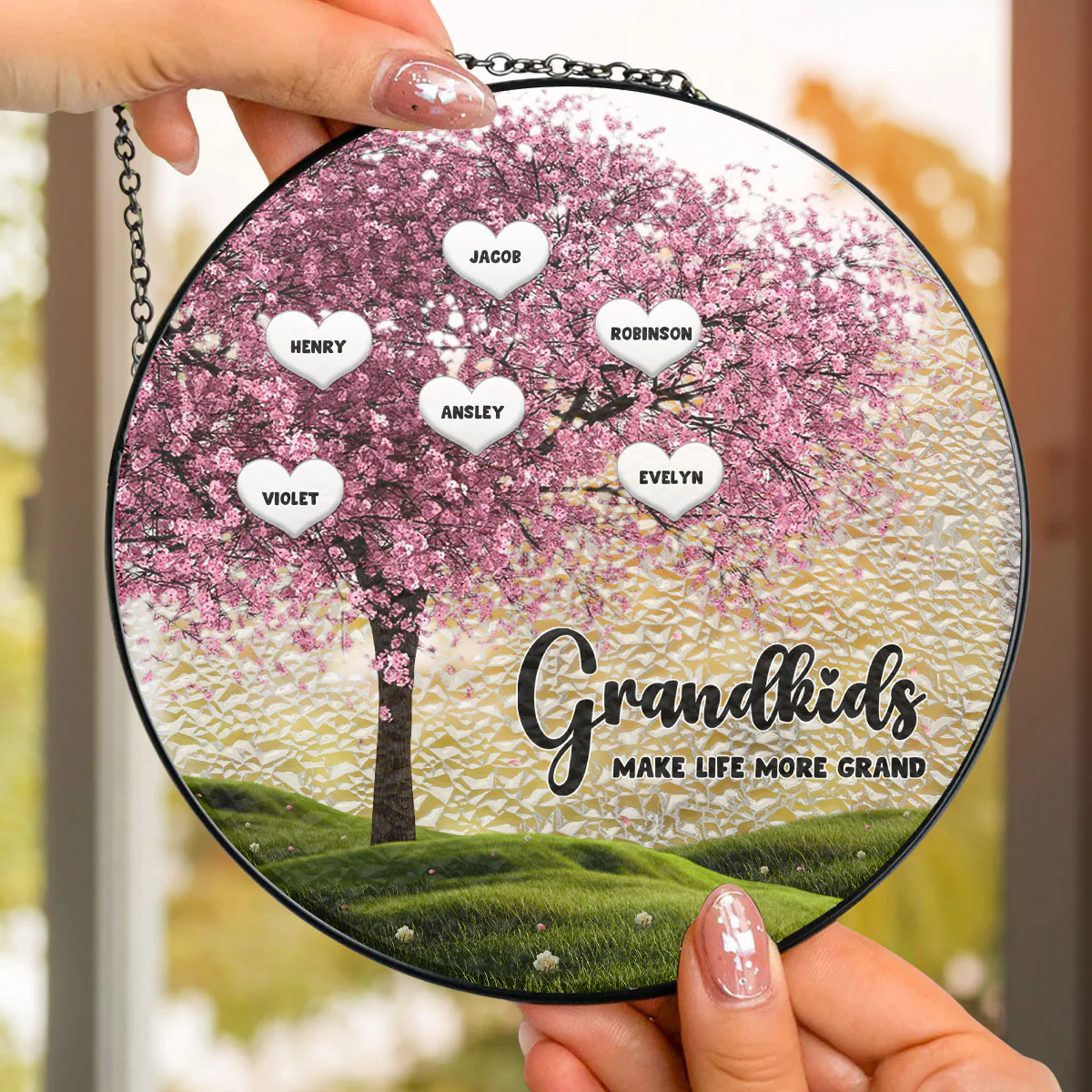 Grandma Life - Personalized Custom Window Hanging Suncatcher - Image 2