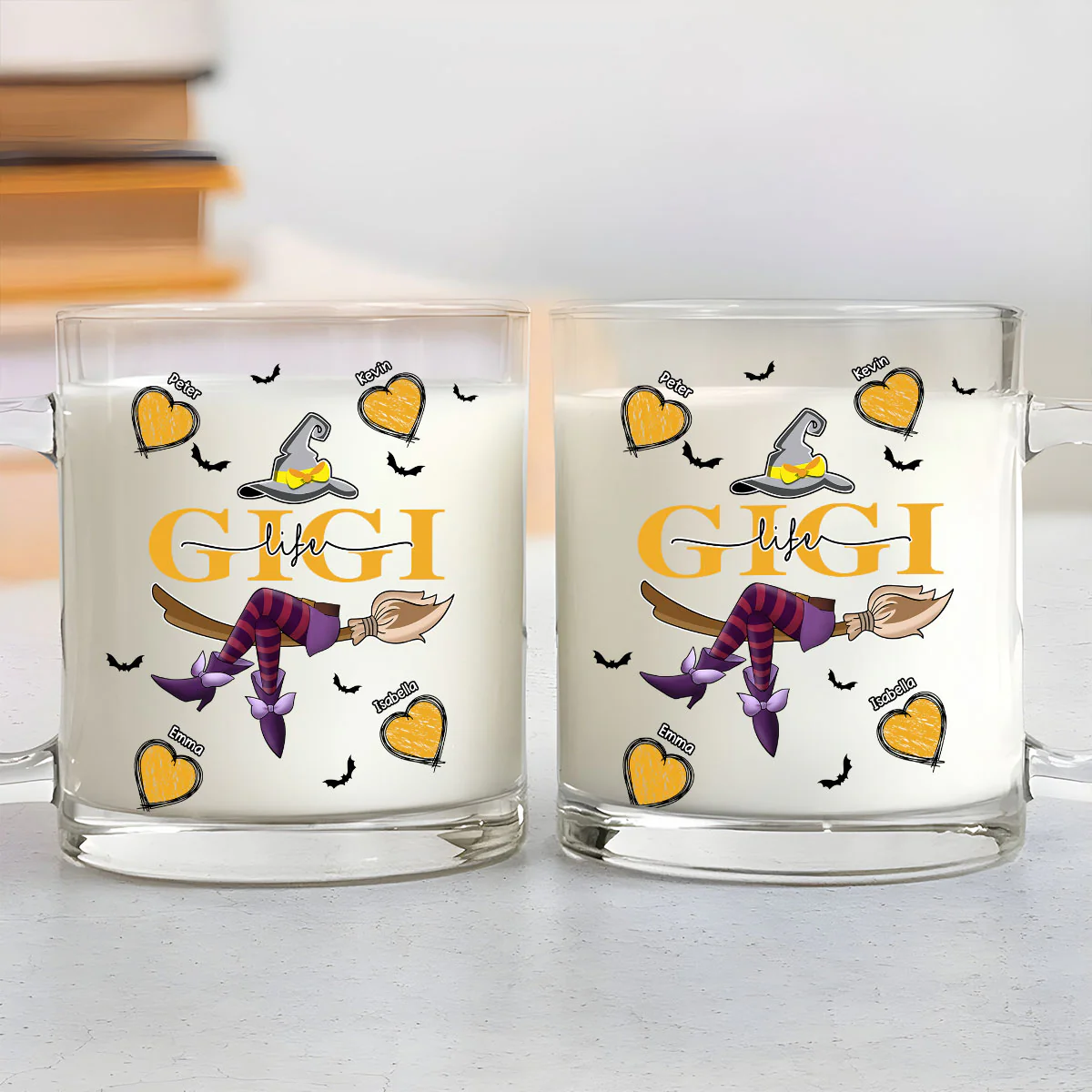 Grandma Life Witch - Personalized Custom Glass Mug - Image 3