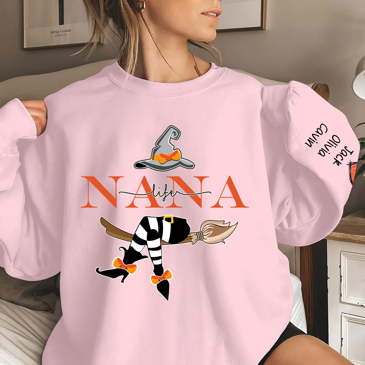 Grandma Life Witch Sweatshirt - Personalized Custom Sweatshirt - Image 5