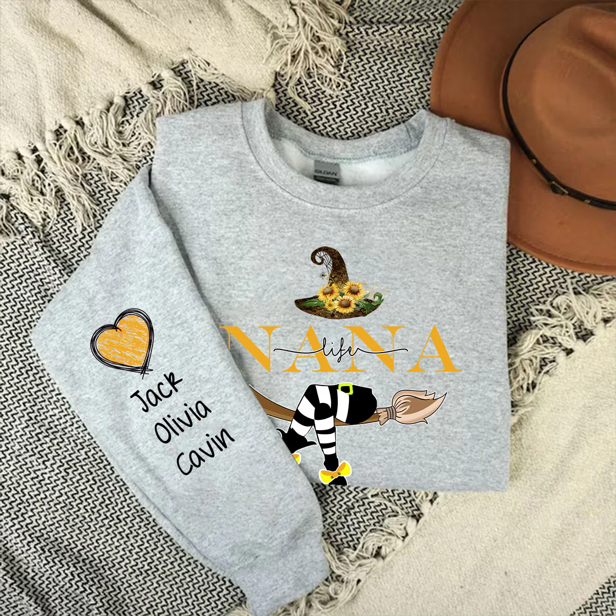 Grandma Life Witch Sweatshirt - Personalized Custom Sweatshirt - Image 6