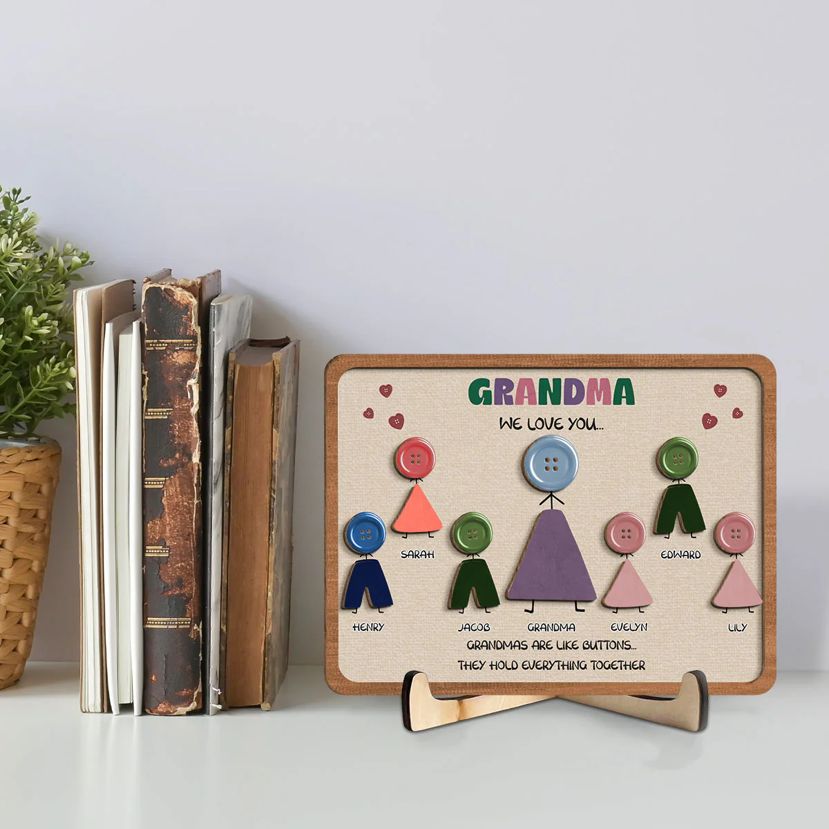 Grandma Like Buttons - Personalized Custom Wooden Plaque - Image 2