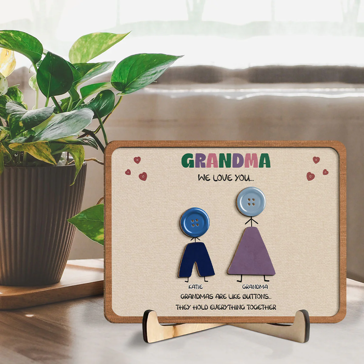 Grandma Like Buttons - Personalized Custom Wooden Plaque - Image 4