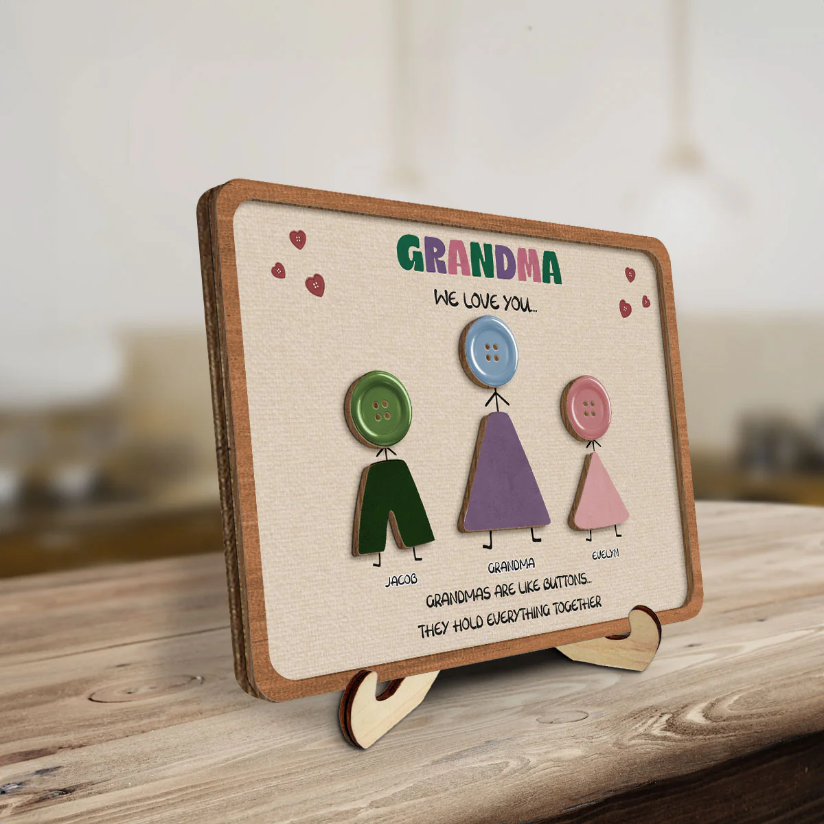 Grandma Like Buttons - Personalized Custom Wooden Plaque - Image 5