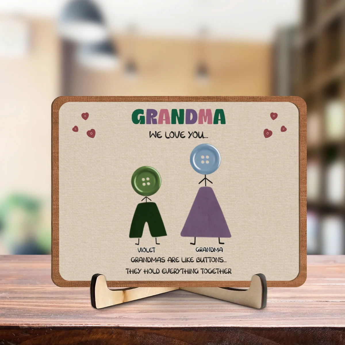 Grandma Like Buttons - Personalized Custom Wooden Plaque - Image 6