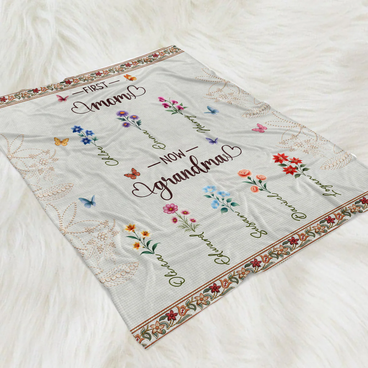 Grandma Little Blessing - Personalized Custom Fleece Blanket - Image 2