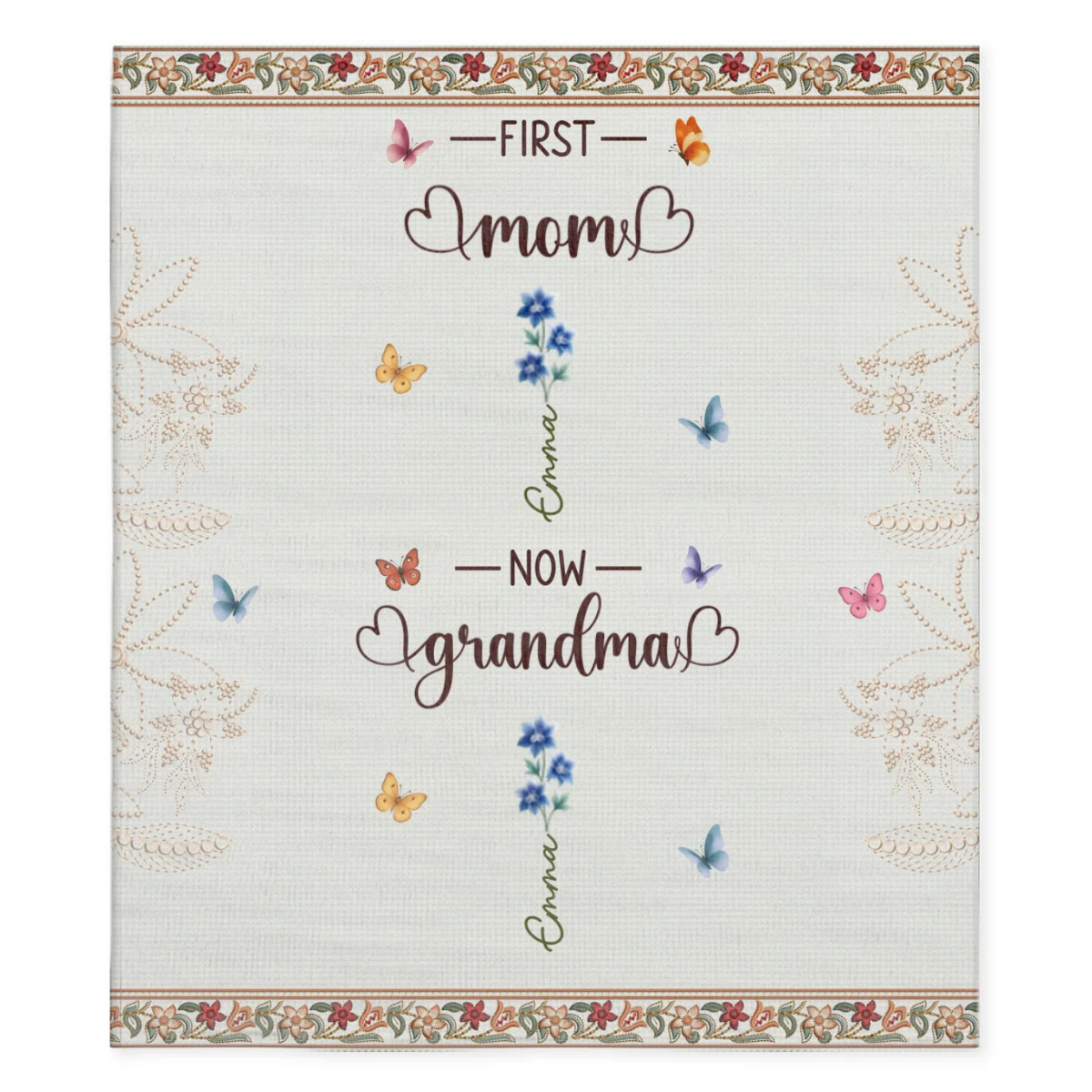 Grandma Little Blessing - Personalized Custom Fleece Blanket - Image 5