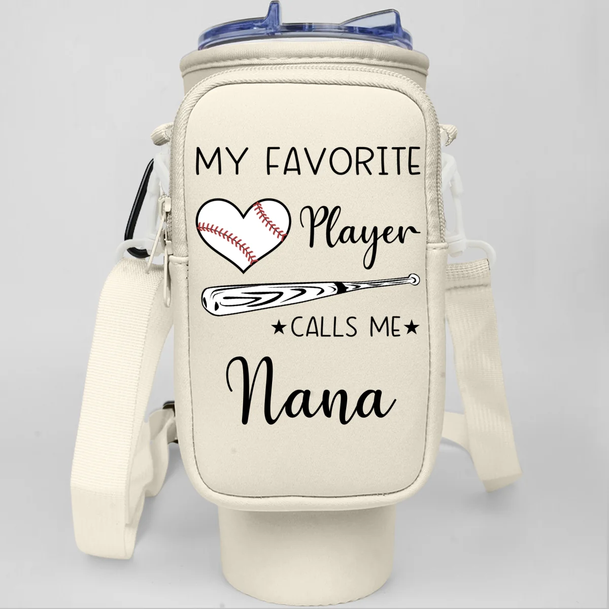 Grandma Little Champion - Personalized Custom Water Bottle Carrier Bag - Image 16