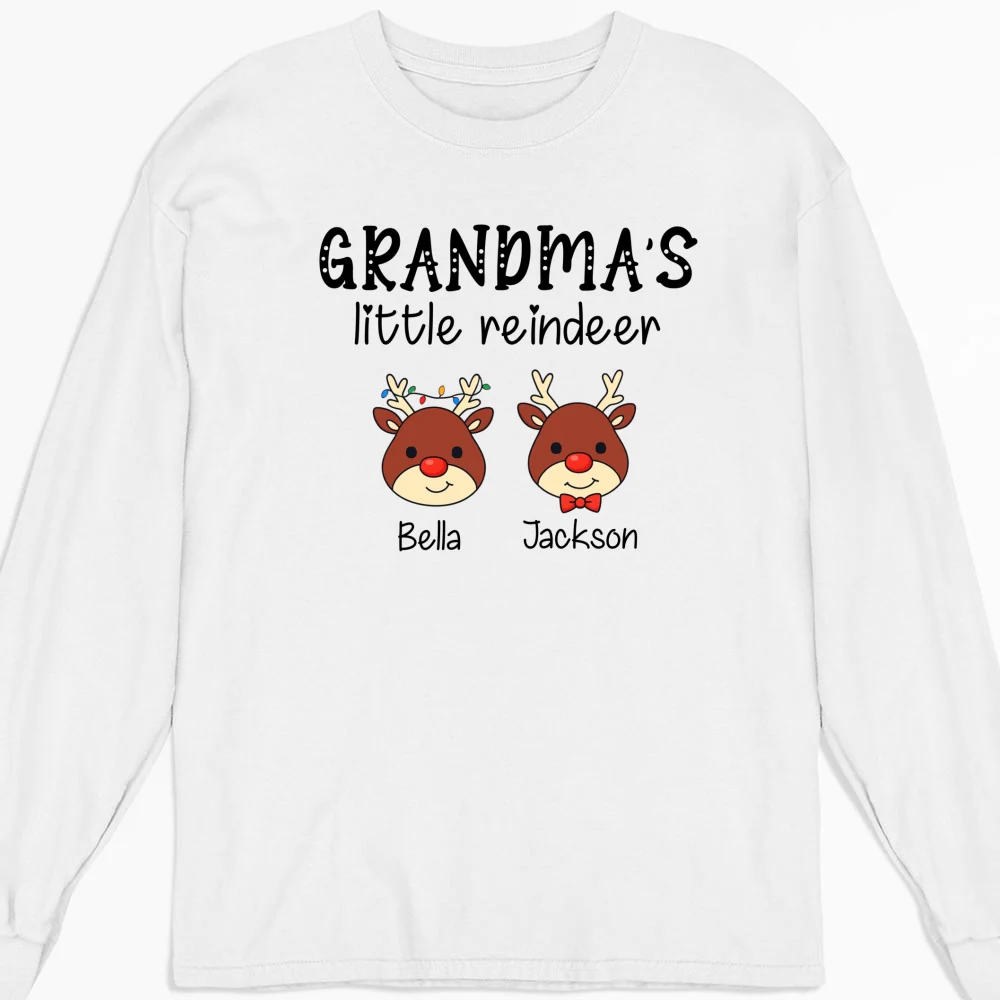 Grandma Little Reindeer Spread Christmas Joy - Personalized Custom Shirt - Image 13