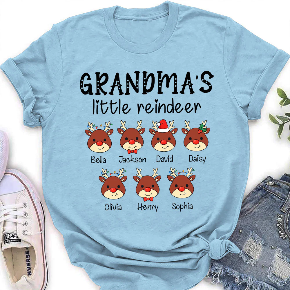 Grandma Little Reindeer Spread Christmas Joy - Personalized Custom Shirt - Image 8