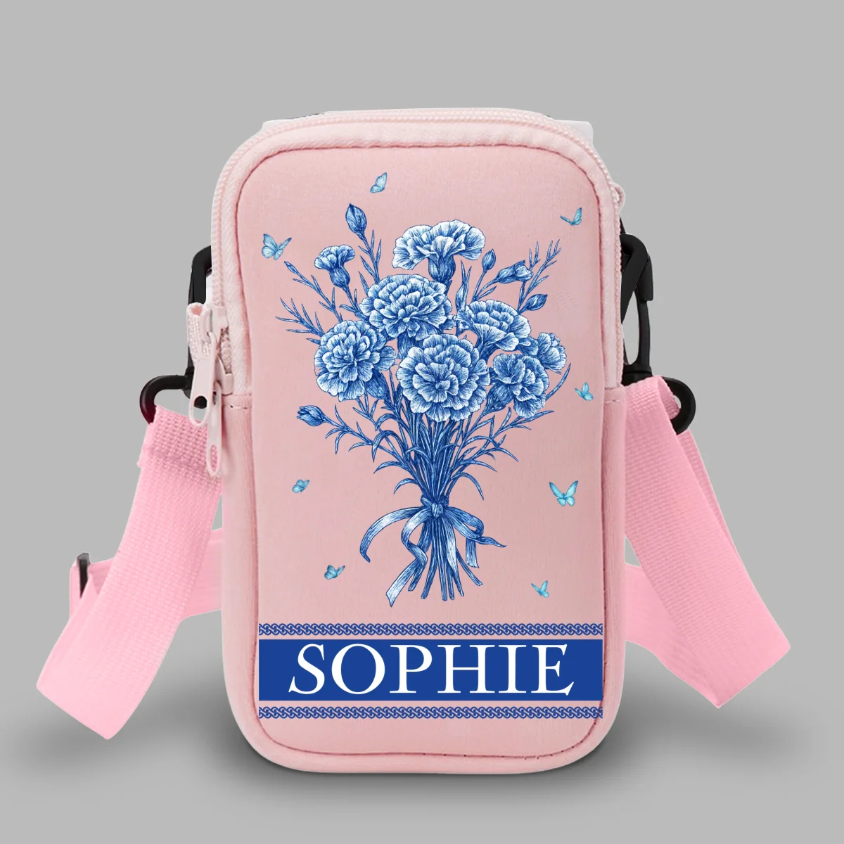 Grandma Love Grow Here - Personalized Custom Water Bottle Carrier Bag - Image 10