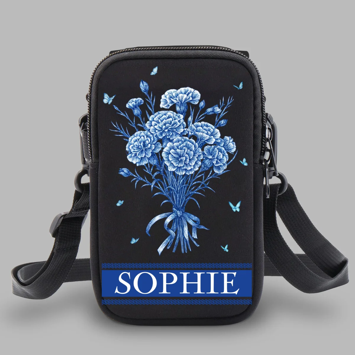 Grandma Love Grow Here - Personalized Custom Water Bottle Carrier Bag - Image 9