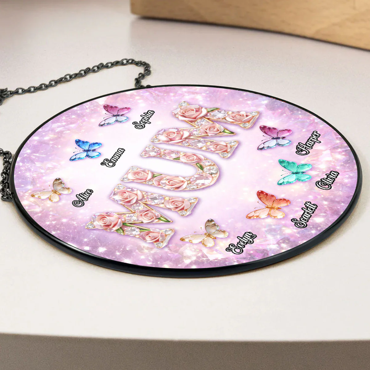 Grandma Loves Grandkids - Personalized Custom Window Hanging Suncatcher - Image 3