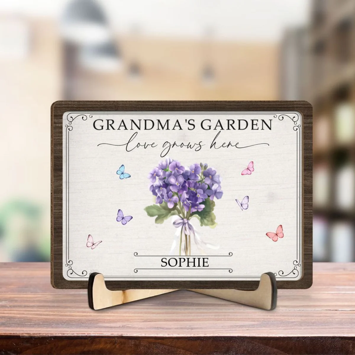 Grandma Mom Garden - Personalized Custom Wooden Plaque - Image 7
