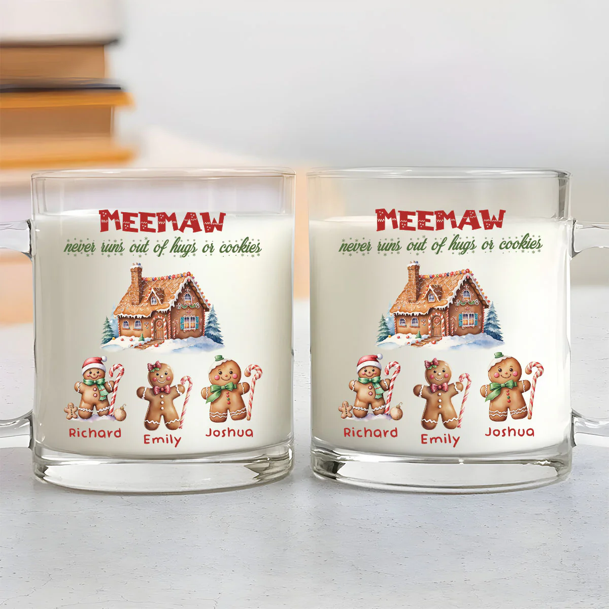 Grandma Never Run Out of Cookies - Personalized Custom Glass Mug - Image 4