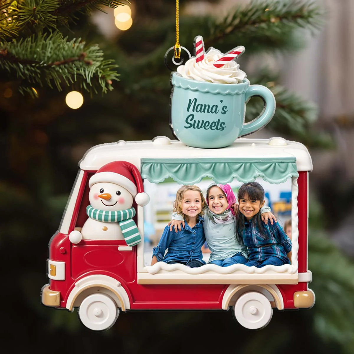 Grandma Sweet Crew - Personalized Custom Acrylic Ornament - Image 3