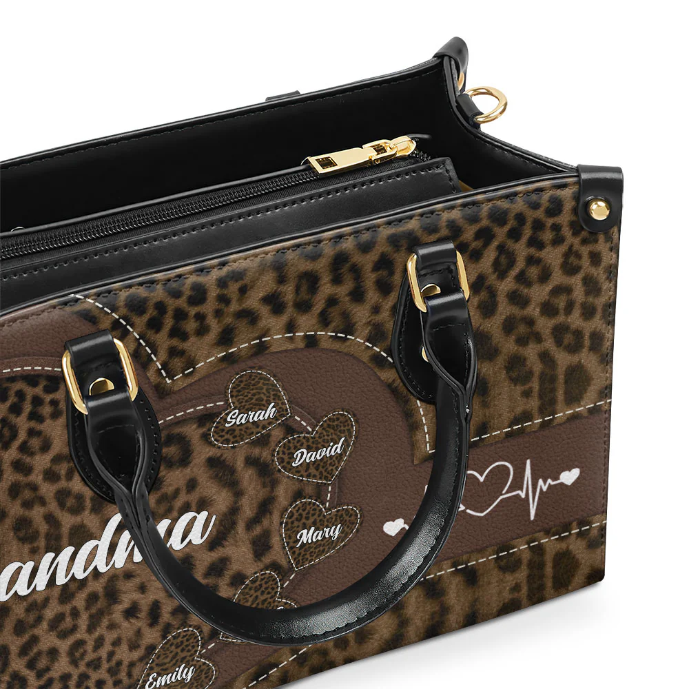 Grandma Sweethearts - Personalized Custom Leather Bag - Image 4