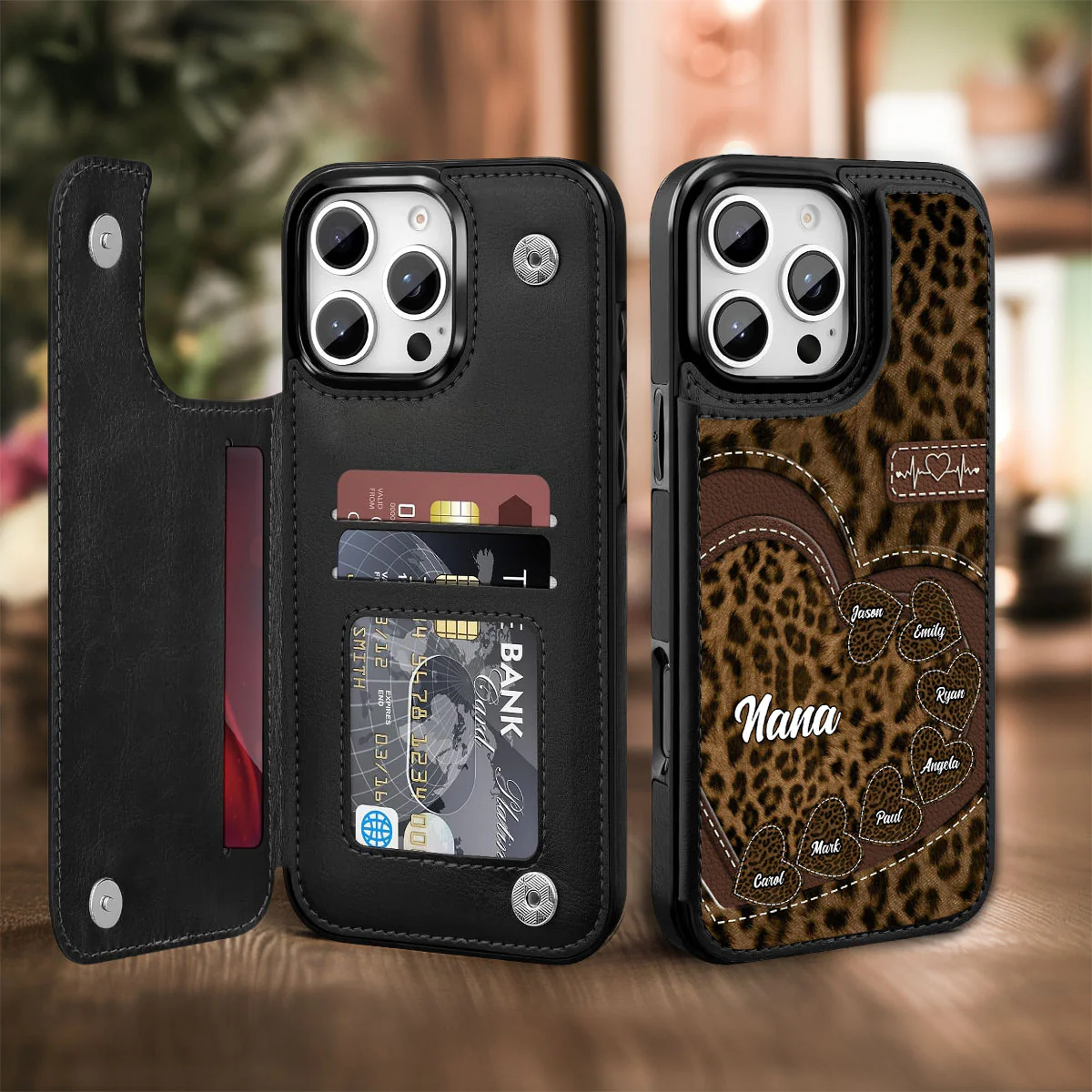 Grandma Sweethearts - Personalized Custom Leather Phone Case - Image 4