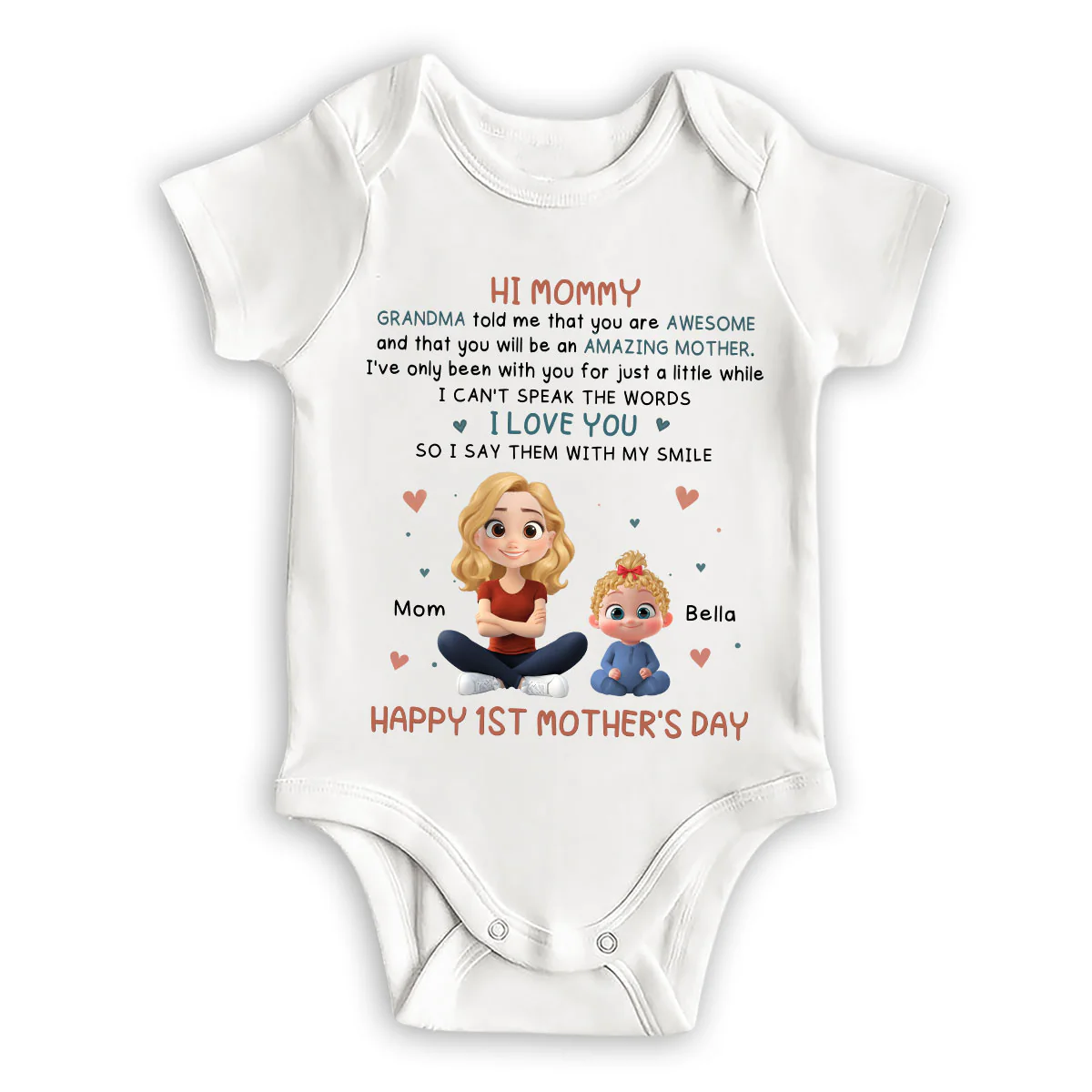 Grandma Told Me - Personalized Custom Baby Onesie