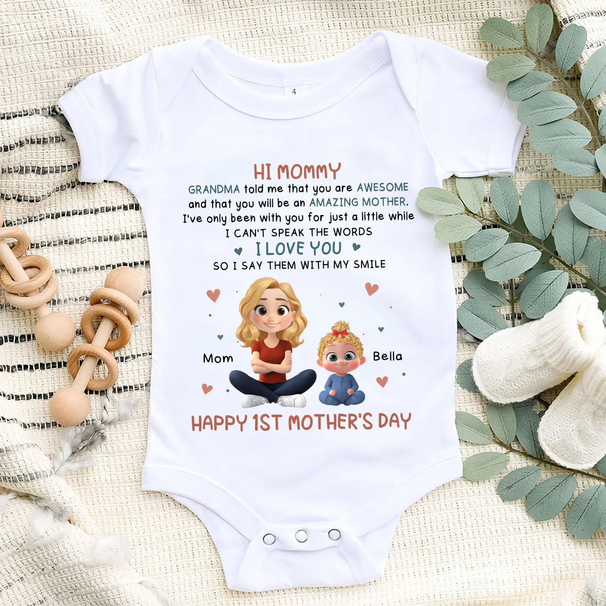 Grandma Told Me - Personalized Custom Baby Onesie - Image 2