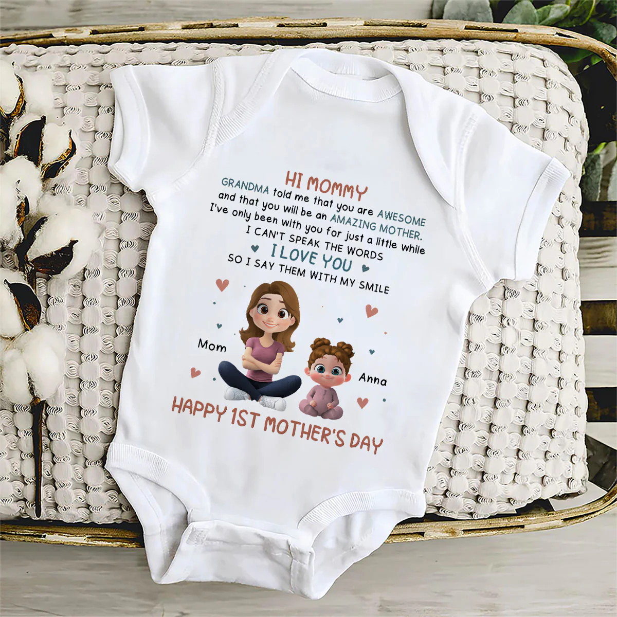 Grandma Told Me - Personalized Custom Baby Onesie - Image 3