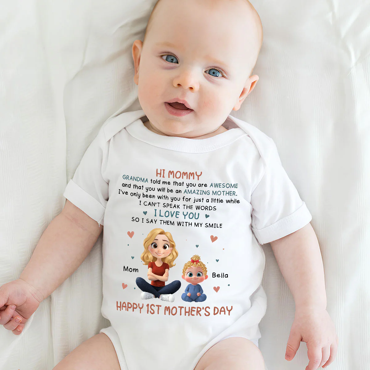 Grandma Told Me - Personalized Custom Baby Onesie - Image 4