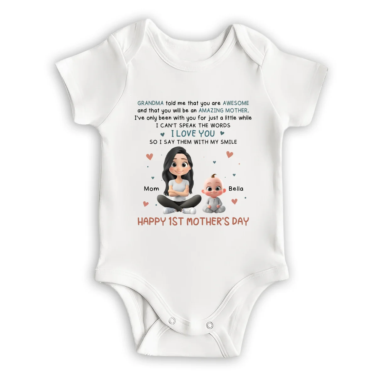 Grandma Told Me - Personalized Custom Baby Onesie - Image 6