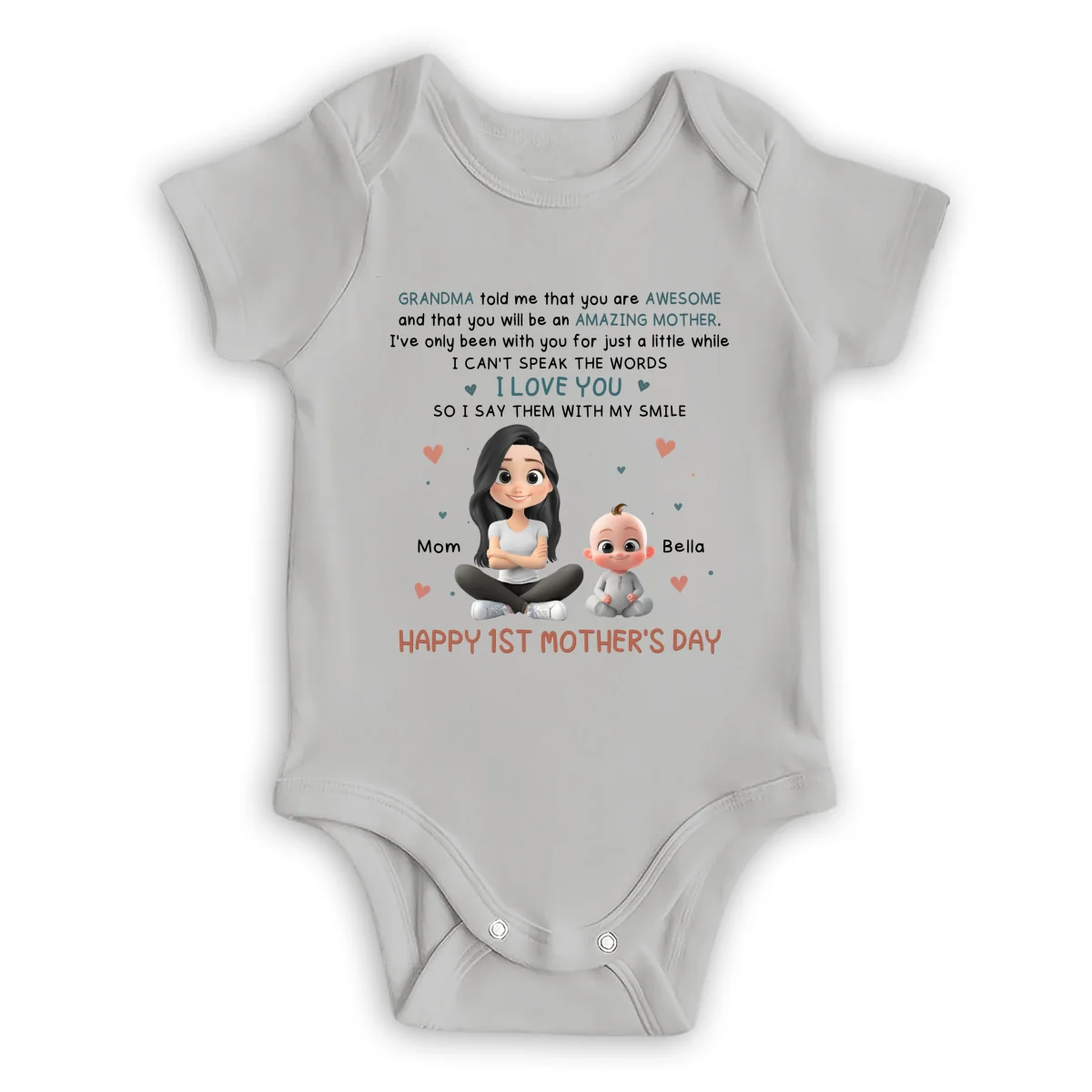 Grandma Told Me - Personalized Custom Baby Onesie - Image 7