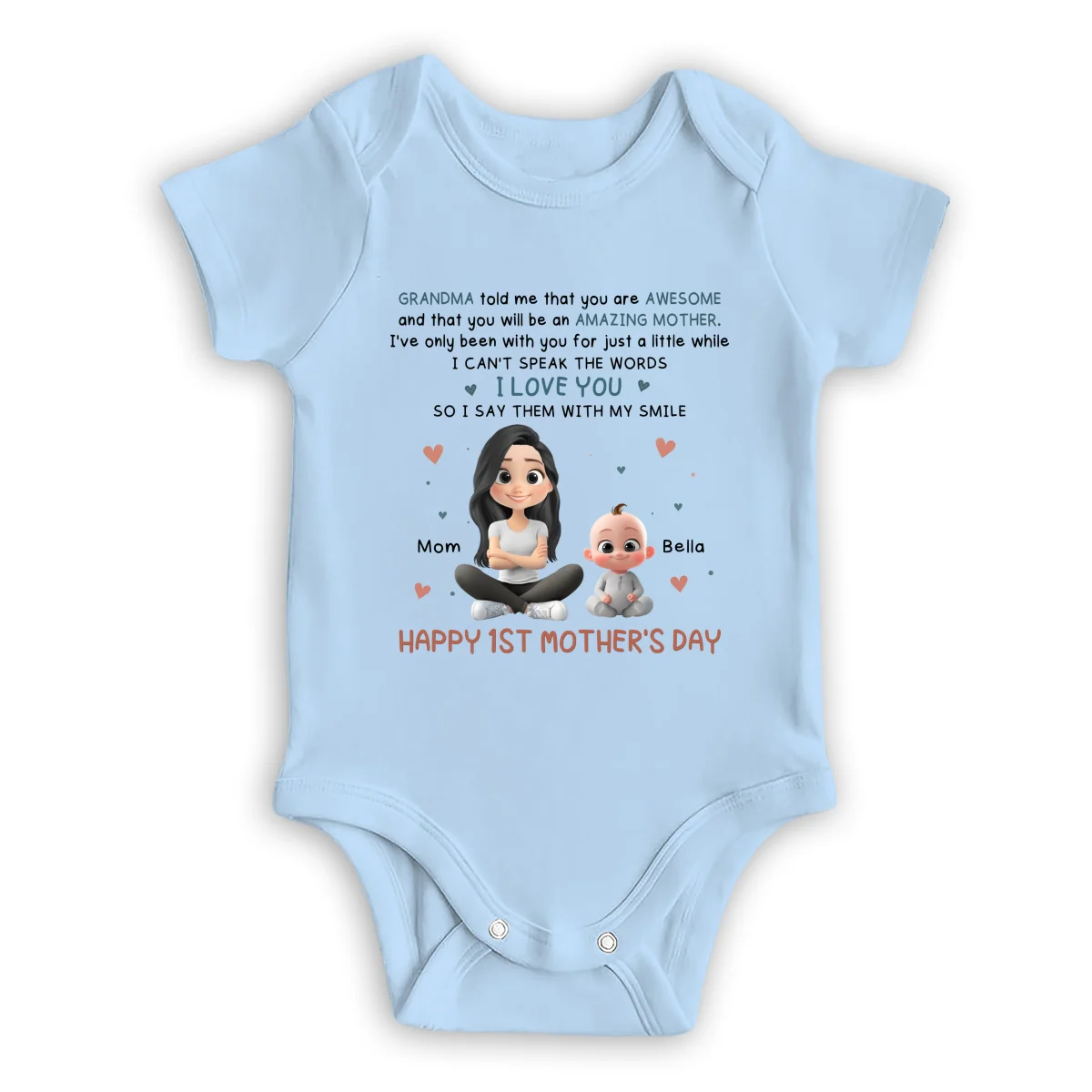Grandma Told Me - Personalized Custom Baby Onesie - Image 8
