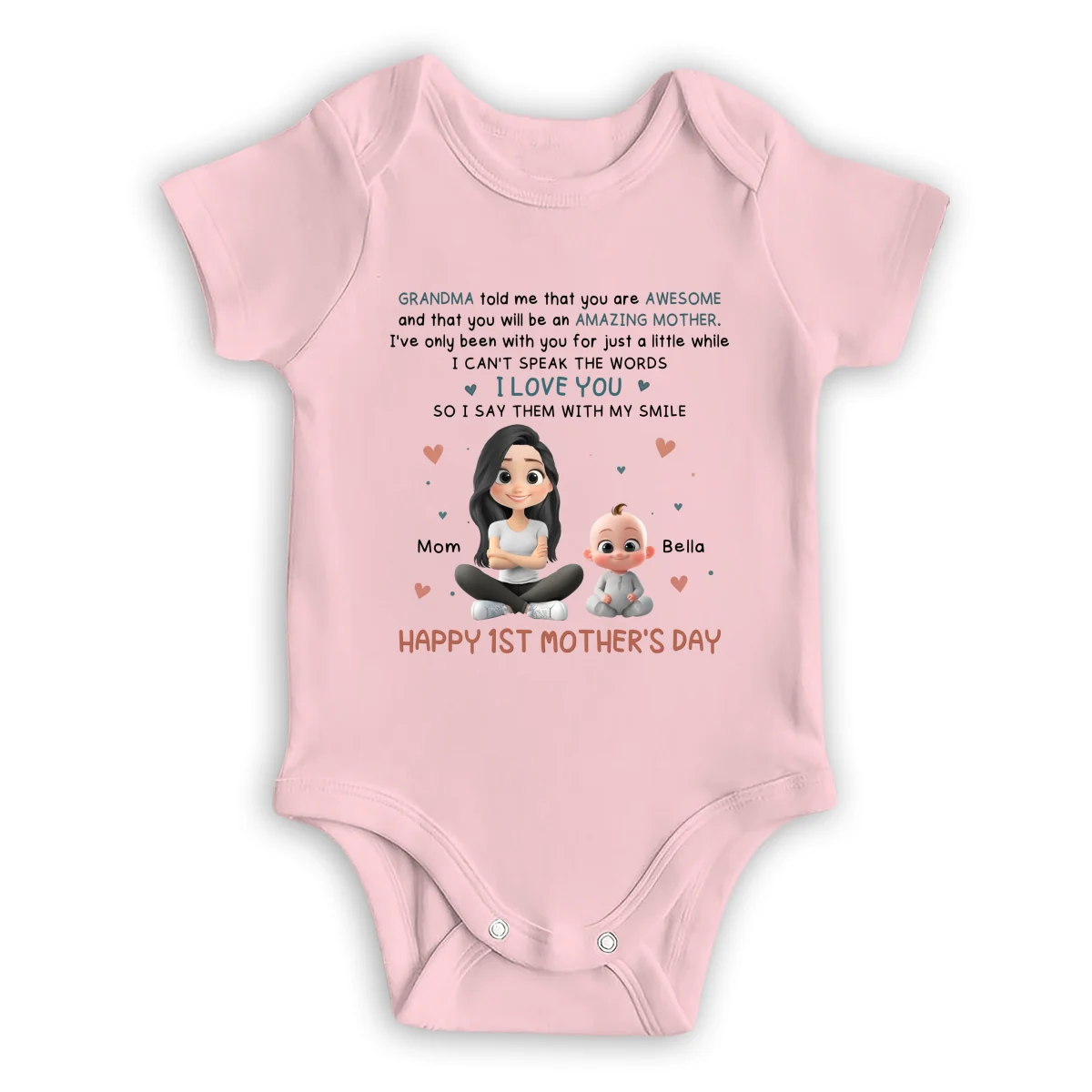 Grandma Told Me - Personalized Custom Baby Onesie - Image 9
