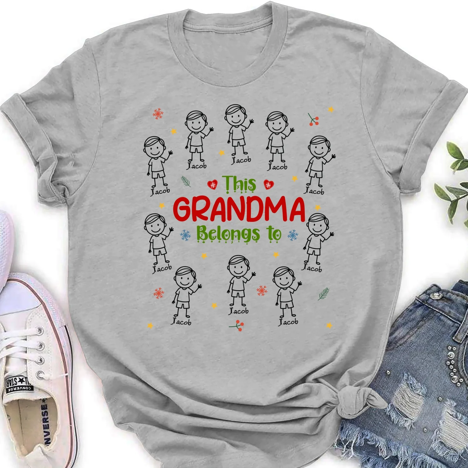 Grandma With Her Loves - Personalized Custom Shirt - Image 20
