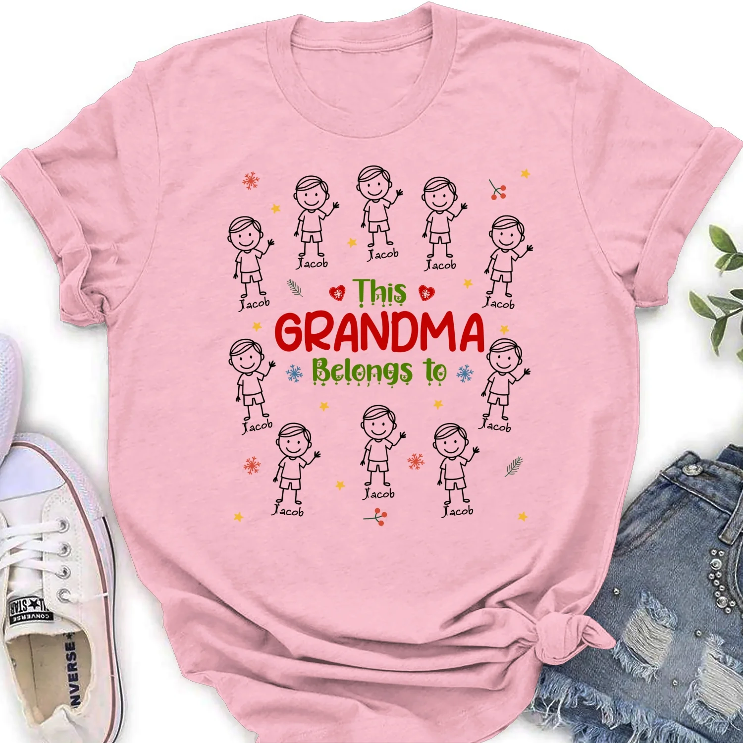 Grandma With Her Loves - Personalized Custom Shirt - Image 21