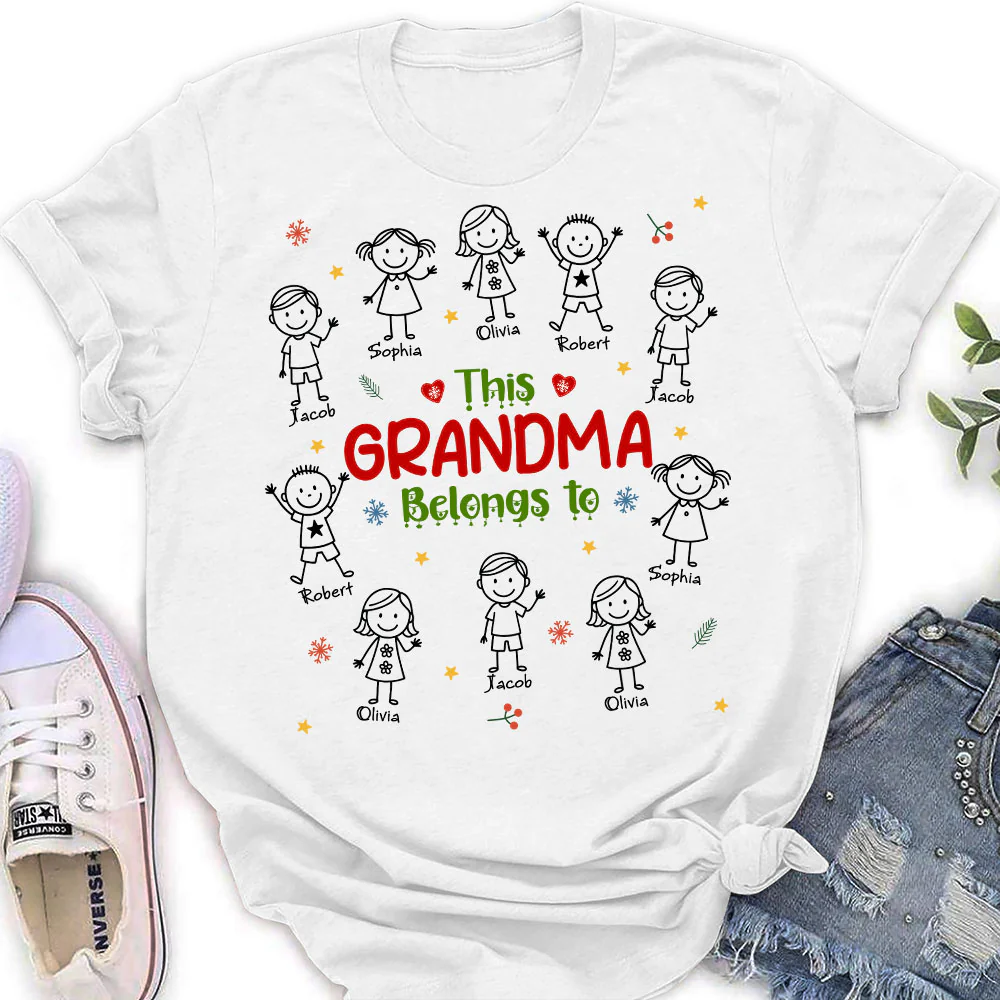 Grandma With Her Loves - Personalized Custom Shirt - Image 8