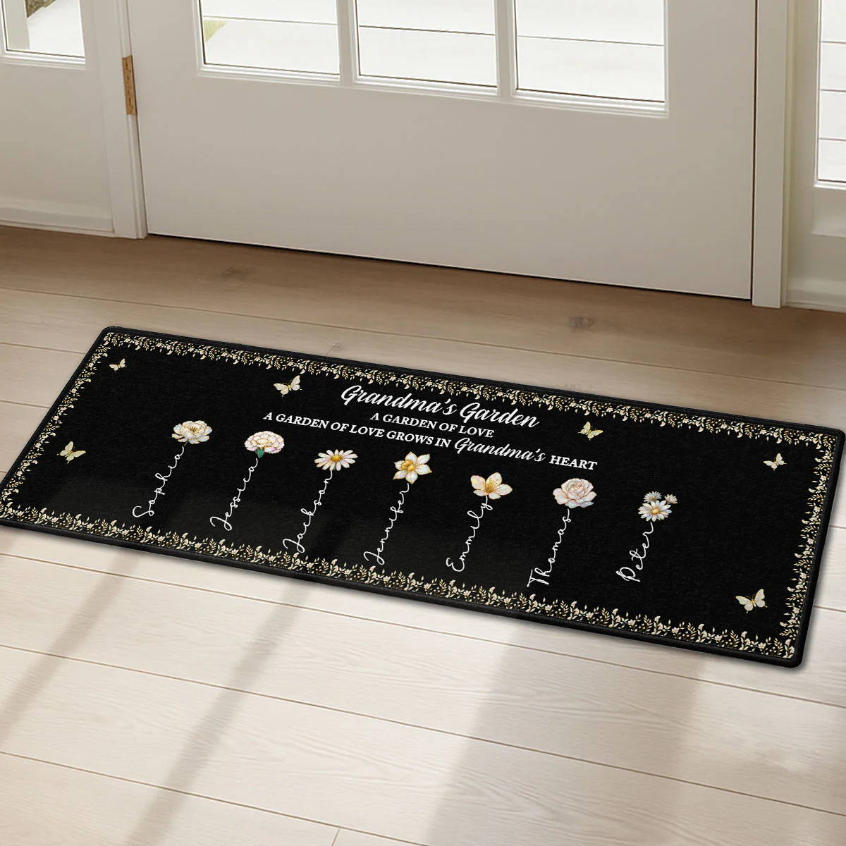 Grandma's Garden - Personalized Custom Runner Rug