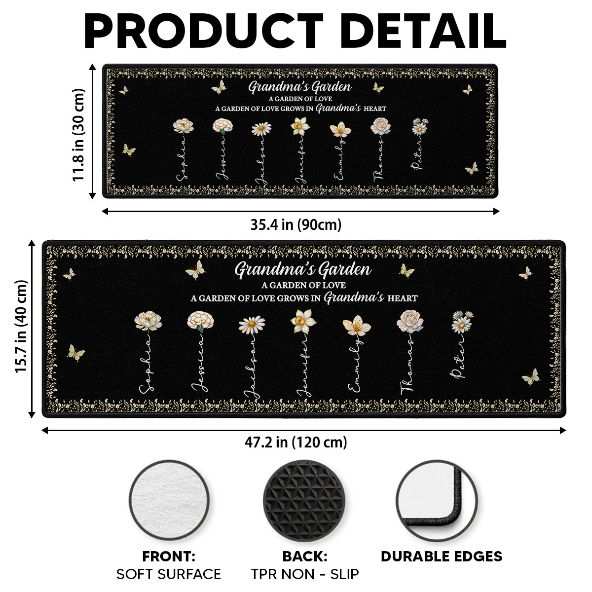 Grandma's Garden - Personalized Custom Runner Rug - Image 6