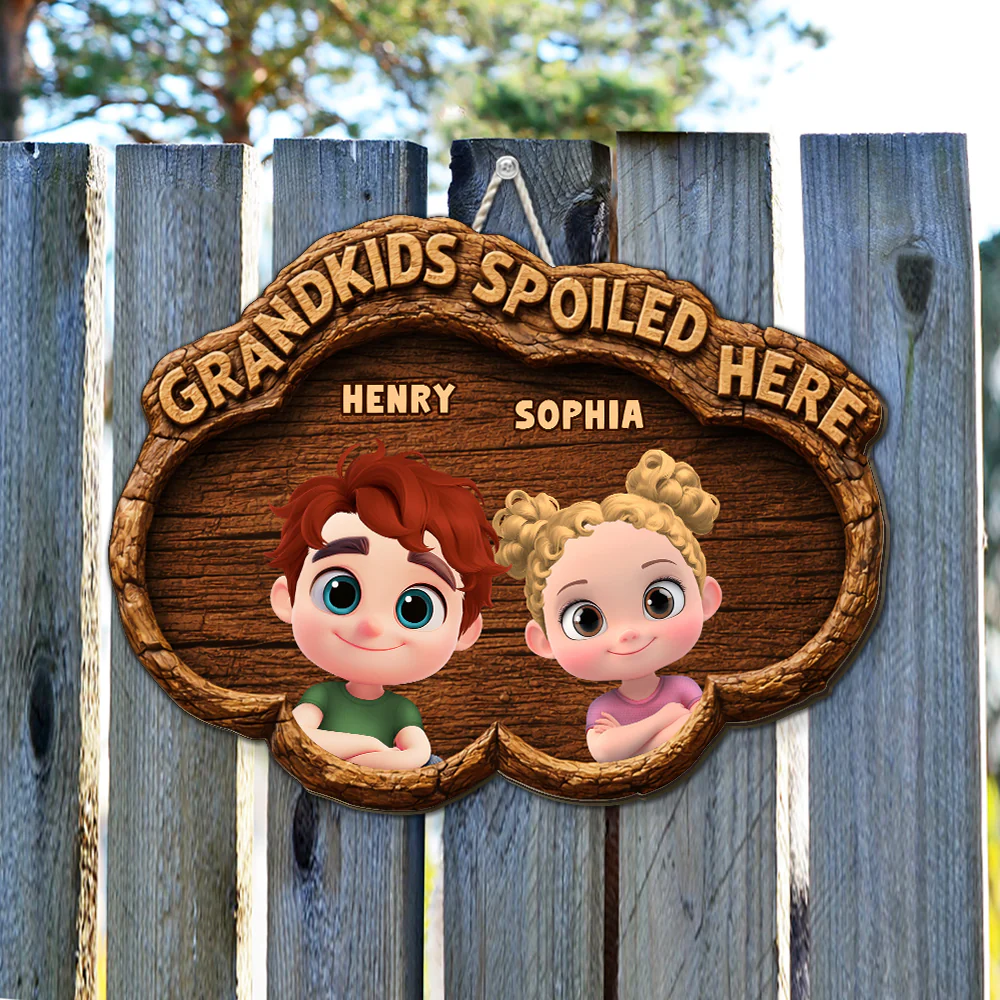 Grandmas Little Makers - Personalized Custom Wood Sign - Image 2