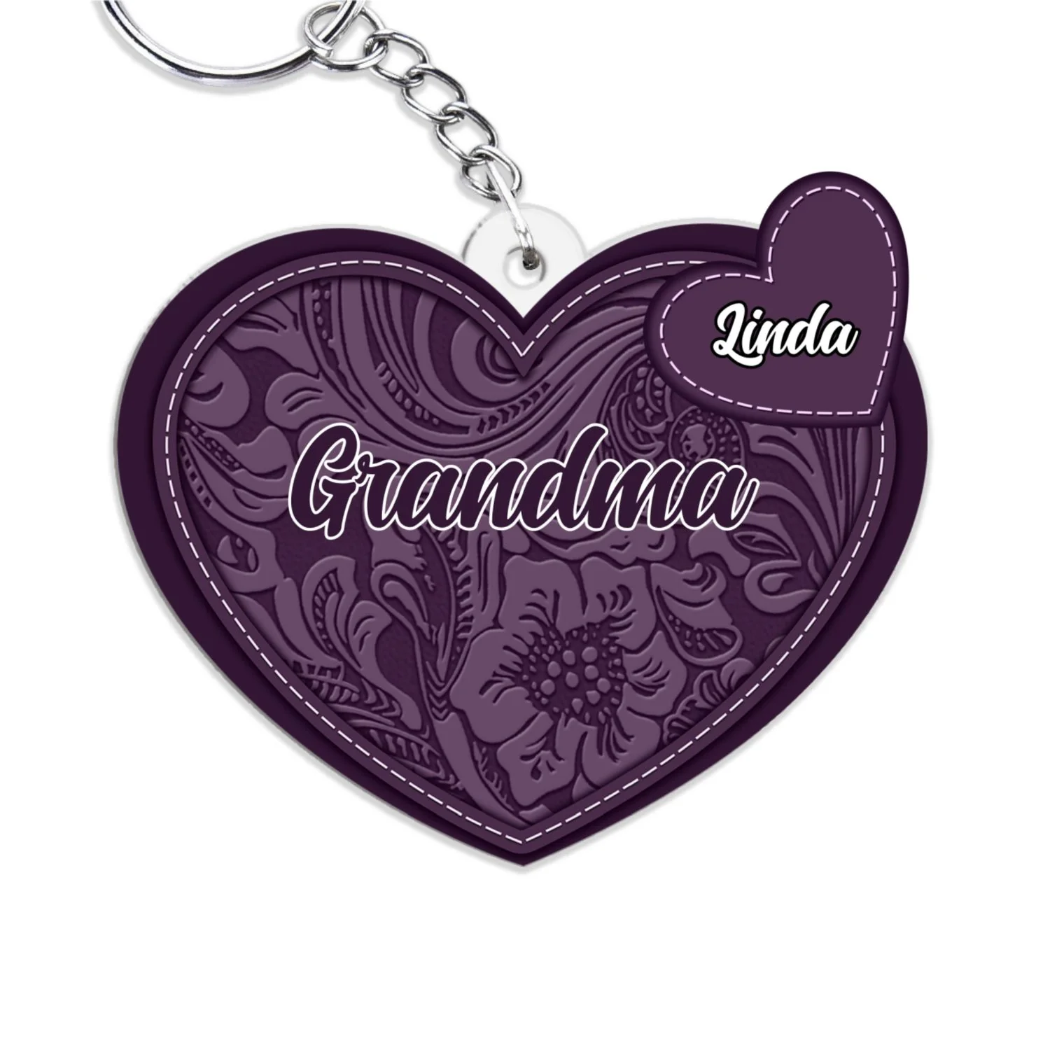 Grandma's Little Sweethearts - Personalized Custom Acrylic Keychain - Image 7