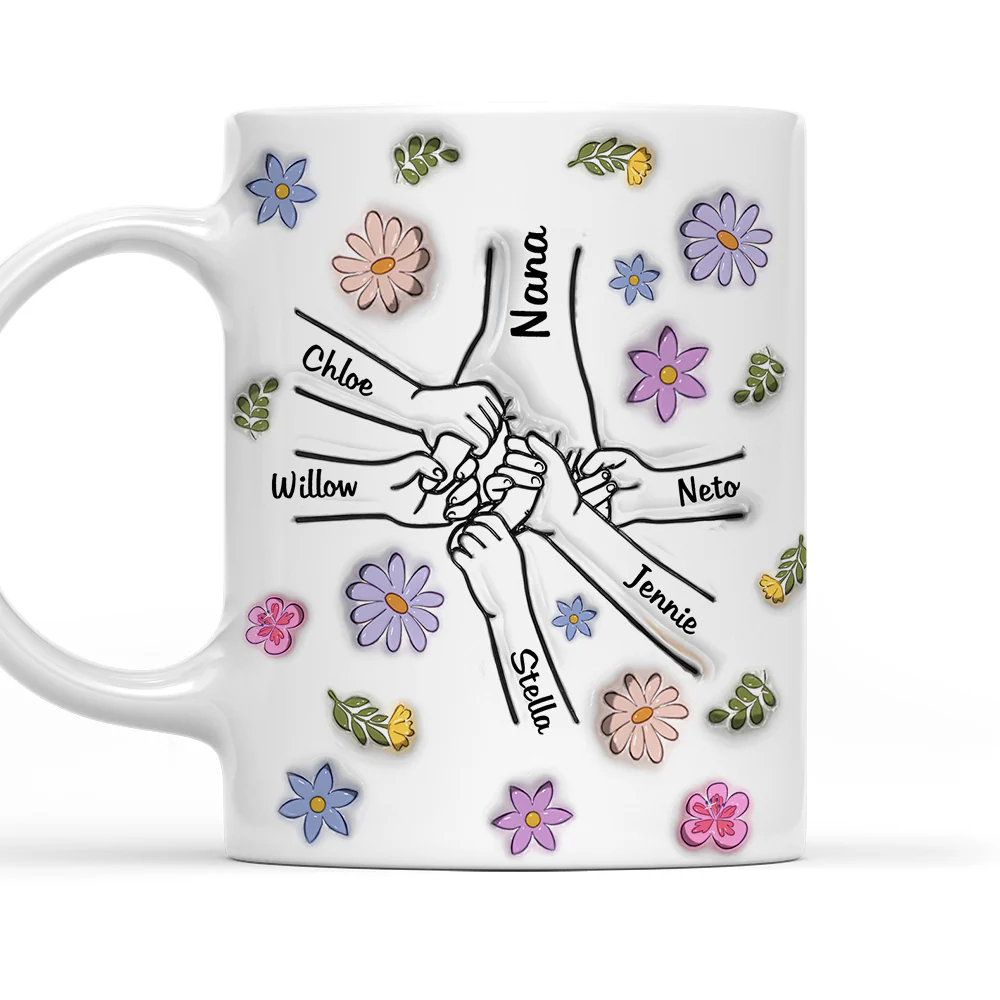 Grandmother Hold My Hand - Personalized Custom 3D Inflated Effect Mug