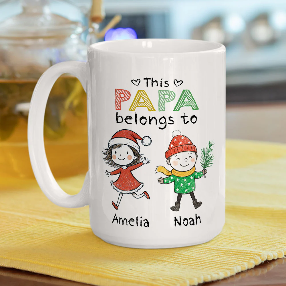 Grandpa Always Makes Life Better - Personalized Custom Coffee Mug - Image 4