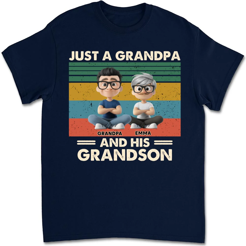Grandpa And Grandkids - Personalized Custom Shirt - Image 10