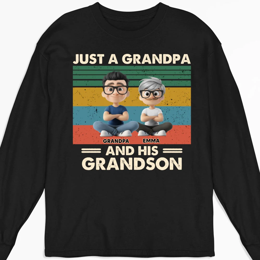 Grandpa And Grandkids - Personalized Custom Shirt - Image 11