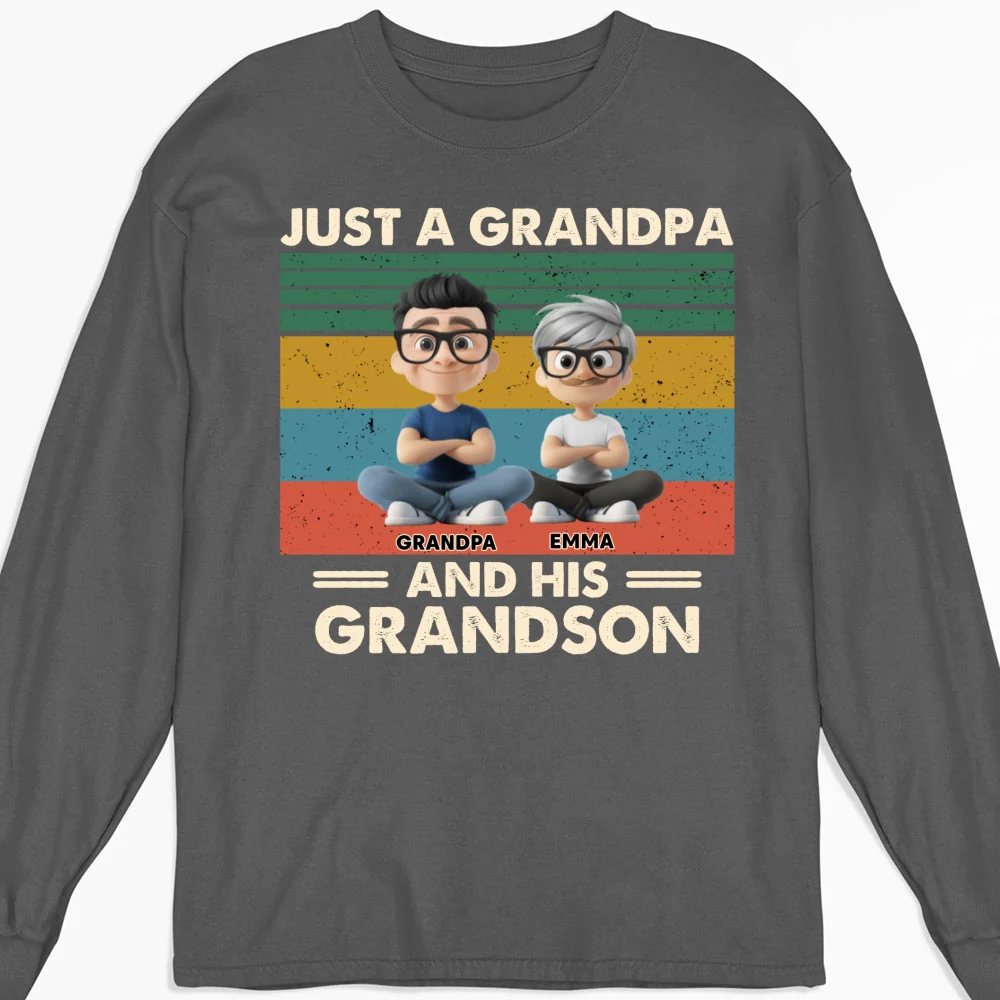 Grandpa And Grandkids - Personalized Custom Shirt - Image 12