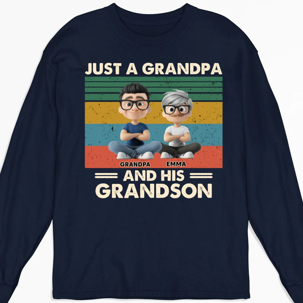 Grandpa And Grandkids - Personalized Custom Shirt - Image 13